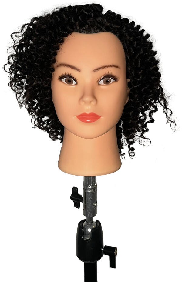 ALMA curly hair mannequin head