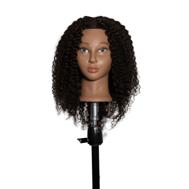 EMY curly hair mannequin head