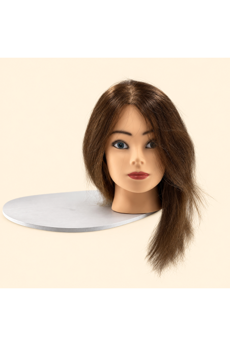 Professional mi-long hair mannequin heads