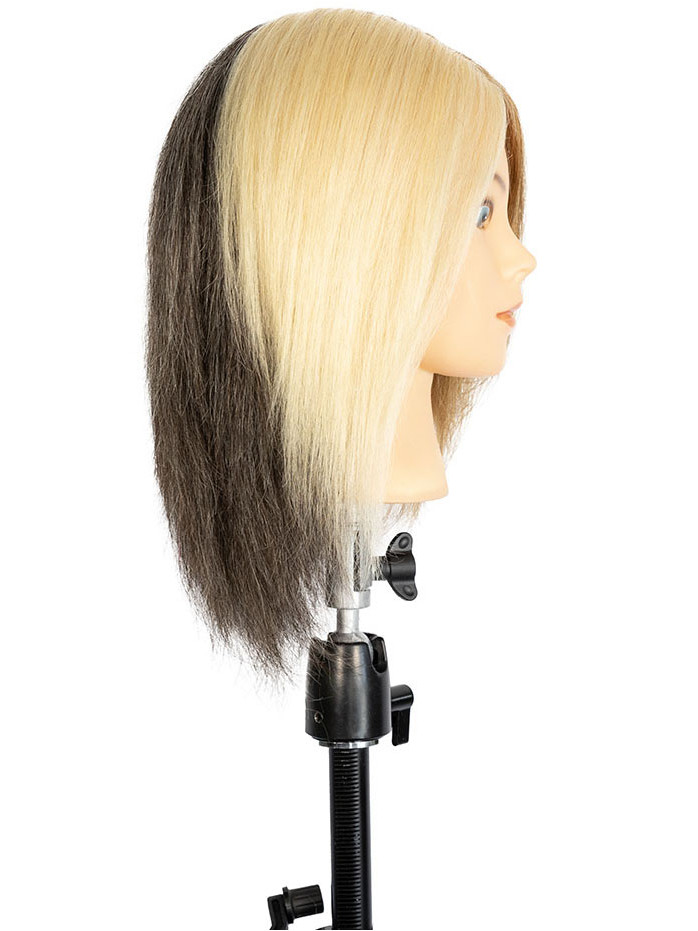ZOÉ malleable woman's head for hairdressers 100% natural hair