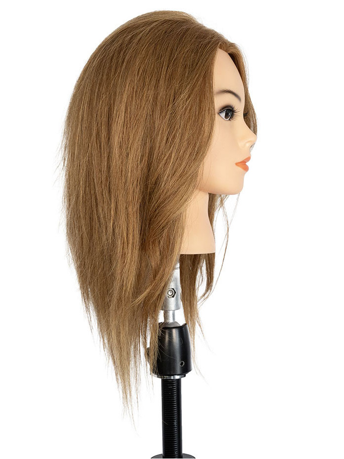 LÉA malleable woman's head for hairdressers 100% natural hair - Exalto  Professionnel