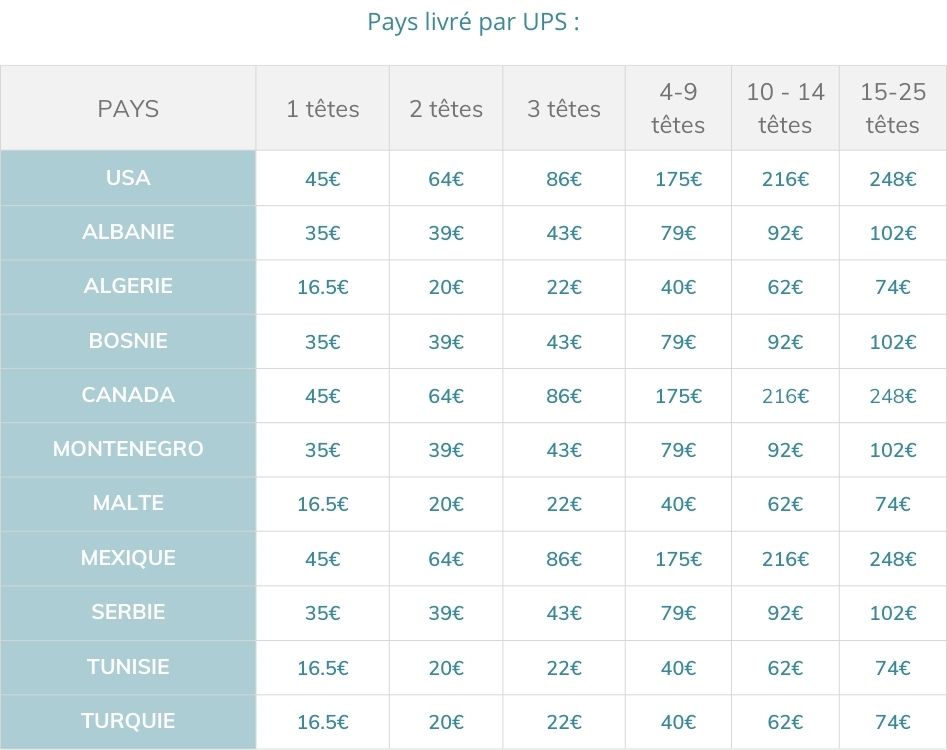 Télécharger le guide des livraisons - download our delivery guide